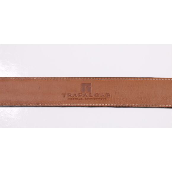 Trafalgar Covington Genuine Matte Alligator Brown Men's Belt Silver Buckle - Picture 5 of 6